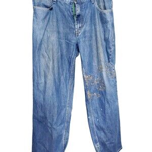 VTG 90s Baggie Jeans Men’s 40 – Distressed Hip Hop Grunge Streetwear Denim Y2K